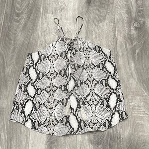 Olivaceous snakeskin tank - S